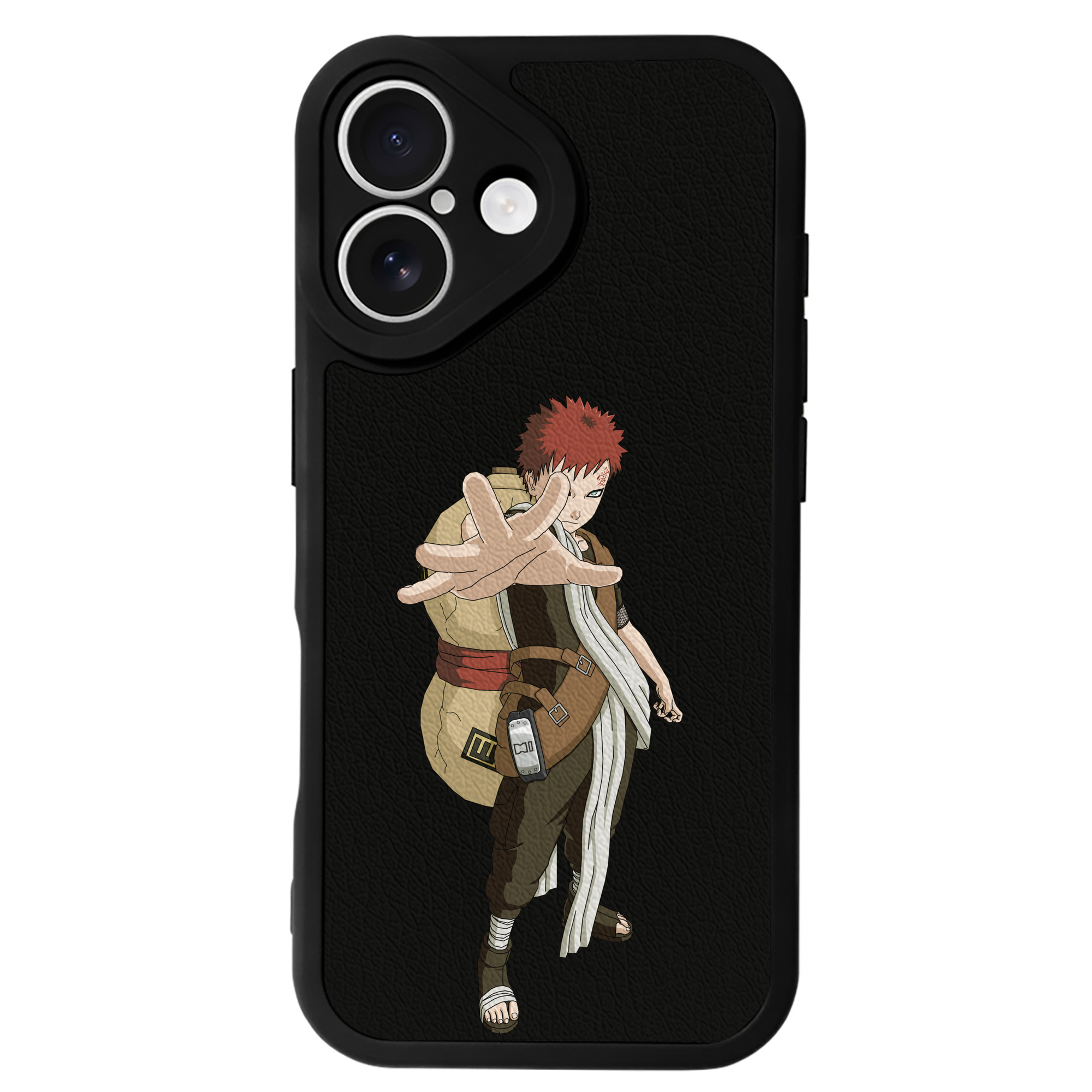 （画像用） NARUTO -ナルト- ガアラ Gaara 【iPhone 16シリーズ対応】シリコンスマホケース（レザー調） 材質：シリコン